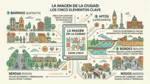 Infografía del libro la Imagen de la Ciudad de Kevin Lynch